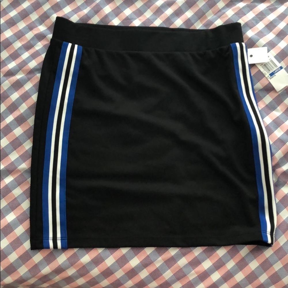 Black spandex mini skirt